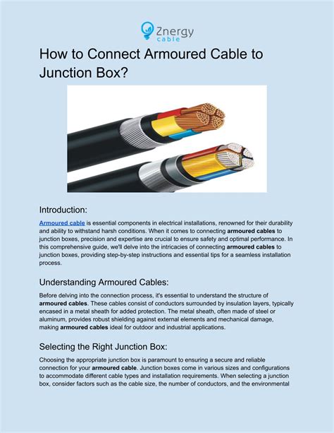 connecting armoured cable to junction box|6mm armoured cable junction box.